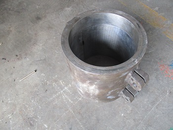 工装修复纸机烘缸轴磨损