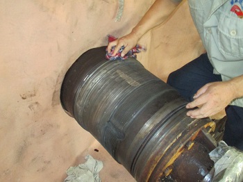 杨克式纸机烘缸轴承位磨损在线修复