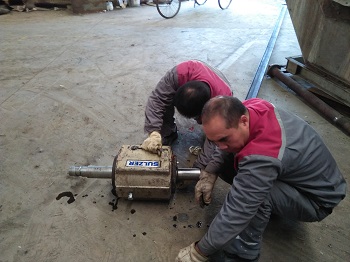 粗筛喂料泵轴承室修复