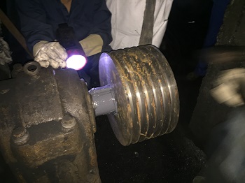 碎煤机轴磨损修复