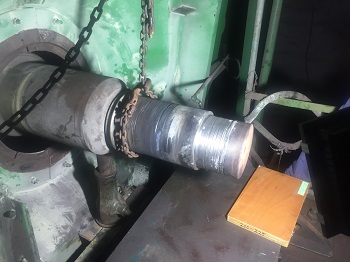 除尘风机轴磨损在线修复