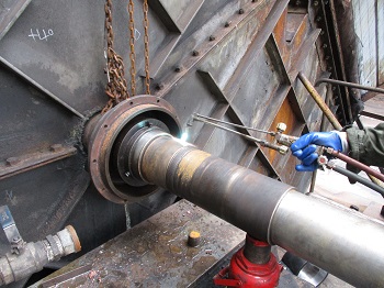 风机轴颈磨损在线修复