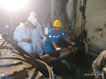 索雷技术在线修复双驱斗提轴承位磨