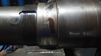 风机主轴传动侧轴承位磨损在线修复
