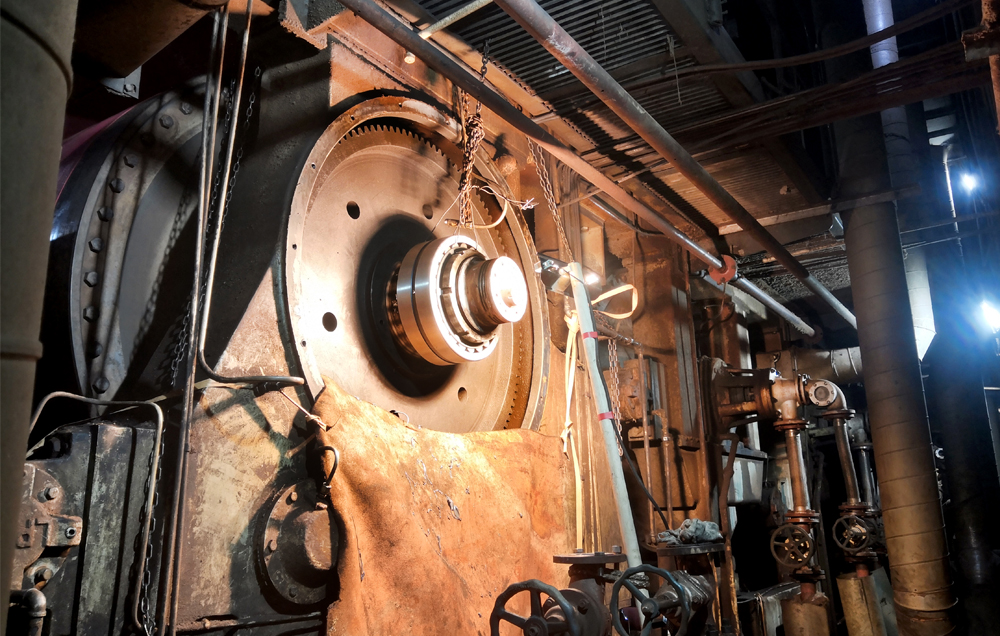 烘缸齿轮轴径在线修复