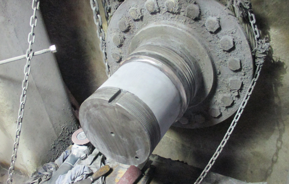 烘缸轴在线修复