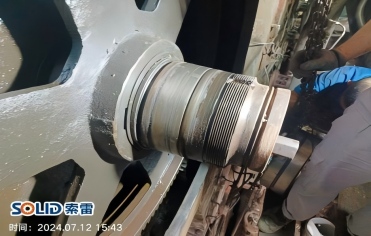 烘缸轴头磨损后可以在线维修么？